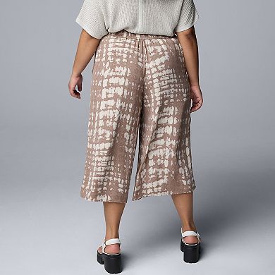 Plus Size Simply Vera Vera Wang Drapey Culotte Pants