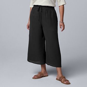 Plus Size Simply Vera Vera Wang Drapey Culotte Pants
