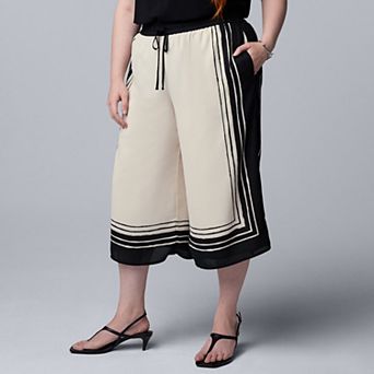 Plus Size Simply Vera Vera Wang Drapey Culotte Pants