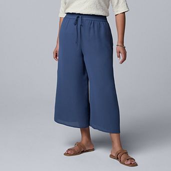 Plus Size Simply Vera Vera Wang Drapey Culotte Pants