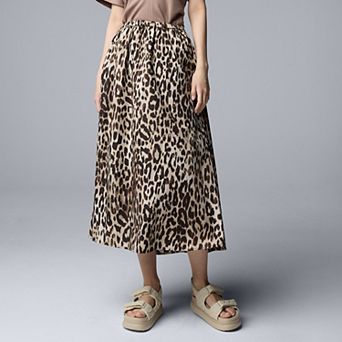 Petite Simply Vera Vera Wang Pull-On Midi Skirt