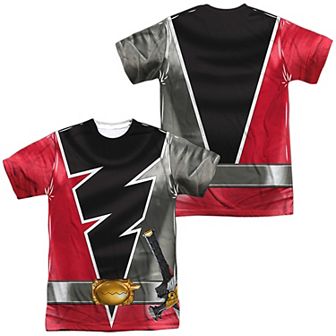 Men's Power Rangers: Dino Fury Red Ranger Costume Sublimated Graphic Tee