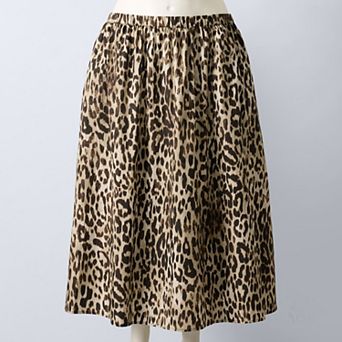 Plus Size Simply Vera Vera Wang Pull On Midi Skirt