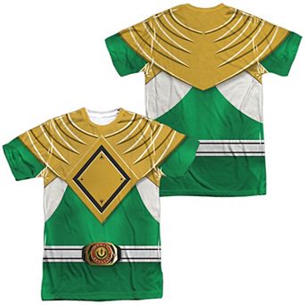 Men's Power Rangers Green Ranger Costume Sublimated Graphic Tee