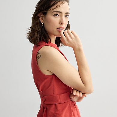 Women's Nine West Sleeveless Cinched Waist Top
