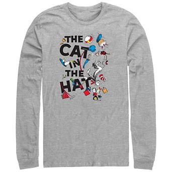 Big & Tall Dr. Seuss The Cat In The Hat Poster Long Sleeve Graphic Tee