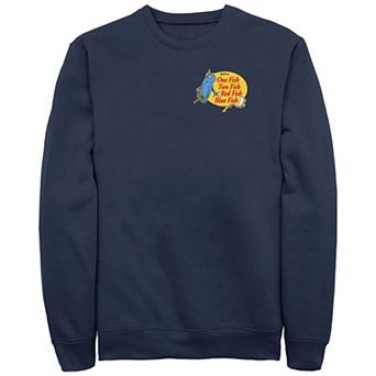 Big & Tall Dr. Seuss One Fish Two Fish Red Fish Blue Fish Graphic Fleece