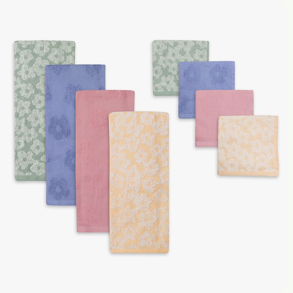 The Big One® 8-pc. Floral Carved Terry Dishcloth & Kitchen Towel Set