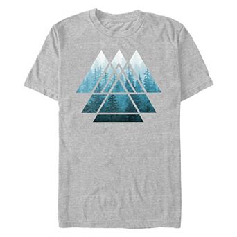 Big & Tall Misty Forest Geometric Frame Graphic Tee
