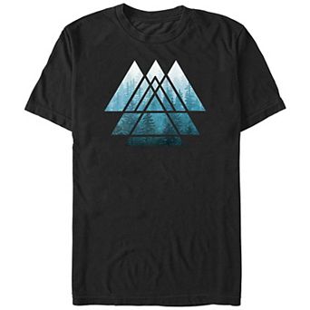 Big & Tall Misty Forest Geometric Frame Graphic Tee