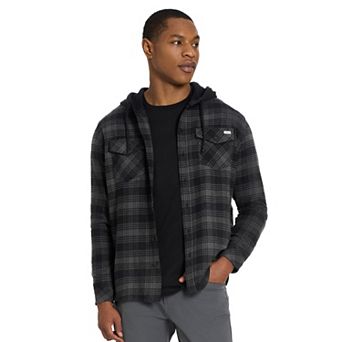 Men's Hurley Hooded Button Down Flannel