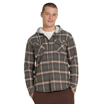 Men's Hurley Hooded Button Down Flannel