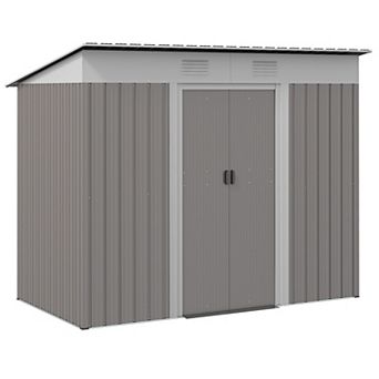 Outsunny Metal Outdoor Garden Storage Shed W/ Vents