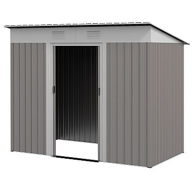 Outsunny Metal Outdoor Garden Storage Shed W/ Vents