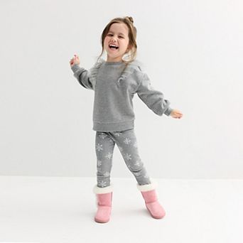 Toddler Girl Carter's 2 pc Snowflake Print Long-Sleeve Tee & Pant Set