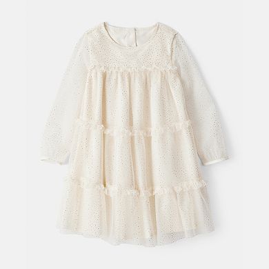 Girls Carter’s Tiered Holiday Dress