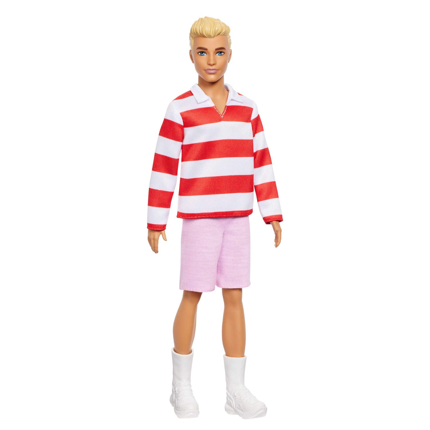Детские куклы Barbie Fashionistas Ken Doll #241 in Striped Top & Shorts with Sneakers