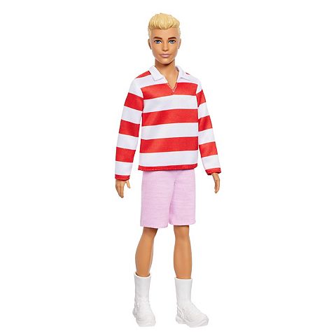 Детские куклы Barbie Fashionistas Ken Doll #241 in Striped Top & Shorts with Sneakers