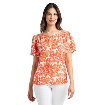 Women's AB Studio Flutter Short Sleeve Top