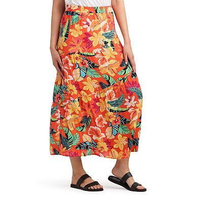 Women's AB Studio Pull On Tired Maxi Skirt