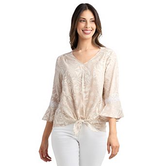 Women's AB Studio Flounce Sleeve Top