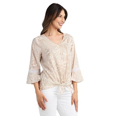 Women's AB Studio Flounce Sleeve Top