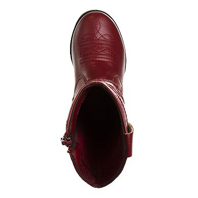 Kensie Girls' Zip Up Western Boots