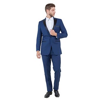 Men's 2 pc Tuxedo Set w/ Satin Peak Lapel, Slim-Fit