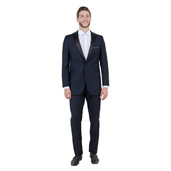 Men's 2 pc Tuxedo Set w/ Satin Peak Lapel, Slim-Fit