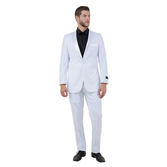 Men's 2 pc Tuxedo Set w/ Satin Peak Lapel, Slim-Fit