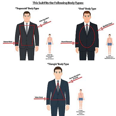 Men's Wool Suit Set 2-Piece, Modern-Fit