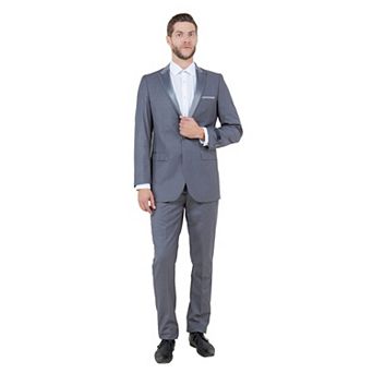 Men's 2 pc Slim-Fit Tuxedo Set Satin Peak Lapel w/ Fabric Trim