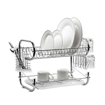 Stainless Steel Chrome 23 inch 2 tier Dish Rack