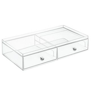 iDesign Stackable 2-Drawer Makeup Organizer