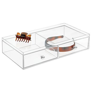 iDesign Stackable 2-Drawer Makeup Organizer