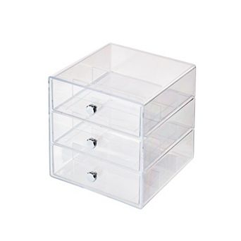 iDesign Divided 3-Drawer Stackable Organizer