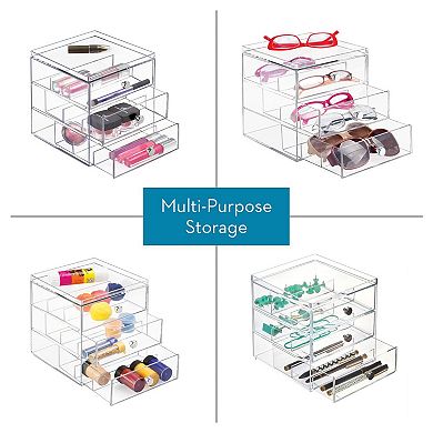 iDesign Divided 3-Drawer Stackable Organizer