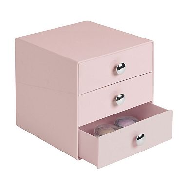 iDesign Stackable 3-Drawer Makeup Organizer