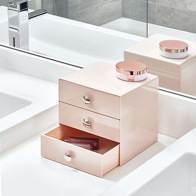 iDesign Stackable 3-Drawer Makeup Organizer