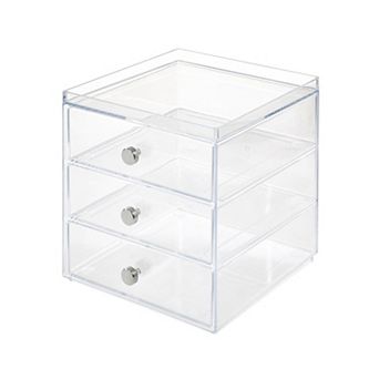 iDesign Stackable 3-Drawer Makeup Organizer