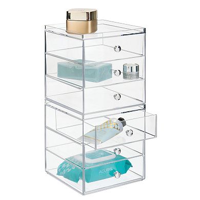 iDesign Stackable 3-Drawer Makeup Organizer