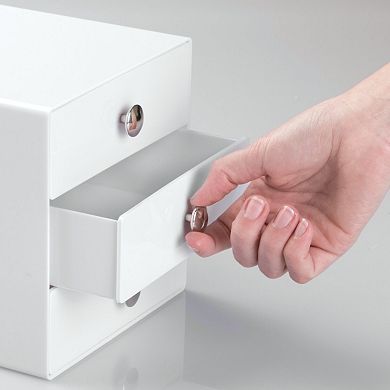 iDesign Stackable 3-Drawer Makeup Organizer