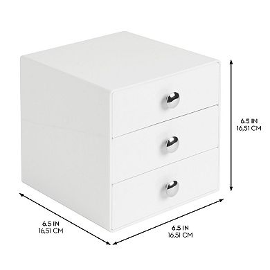 iDesign Stackable 3-Drawer Makeup Organizer