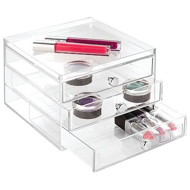 iDesign 3-Drawer Clarity Cosmetic Organizer
