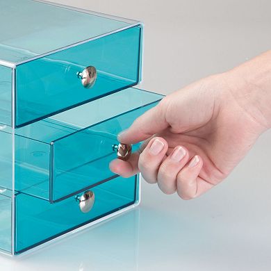 iDesign Stackable 3-Drawer Makeup Organizer