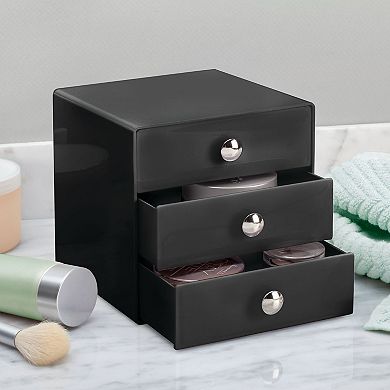 iDesign Stackable 3-Drawer Makeup Organizer