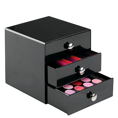 iDesign Stackable 3-Drawer Makeup Organizer