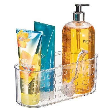 iDesign Recycled Plastic Shower Caddy Basket with Suction Cups