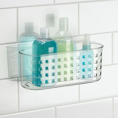 iDesign Recycled Plastic Shower Caddy Basket with Suction Cups