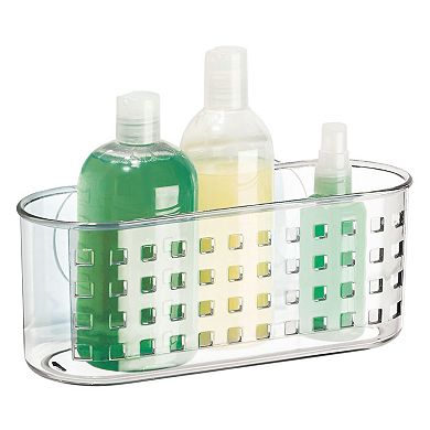 iDesign Recycled Plastic Shower Caddy Basket with Suction Cups